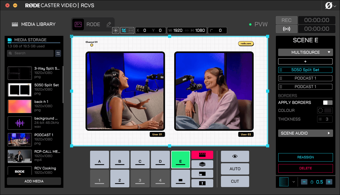 RØDECaster Video custom scene